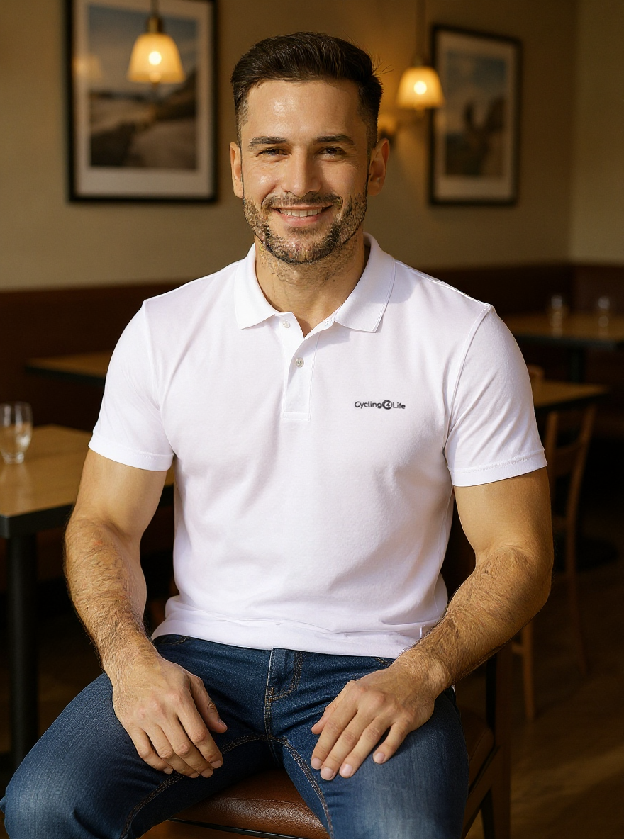 Polo de hombre en color blanco