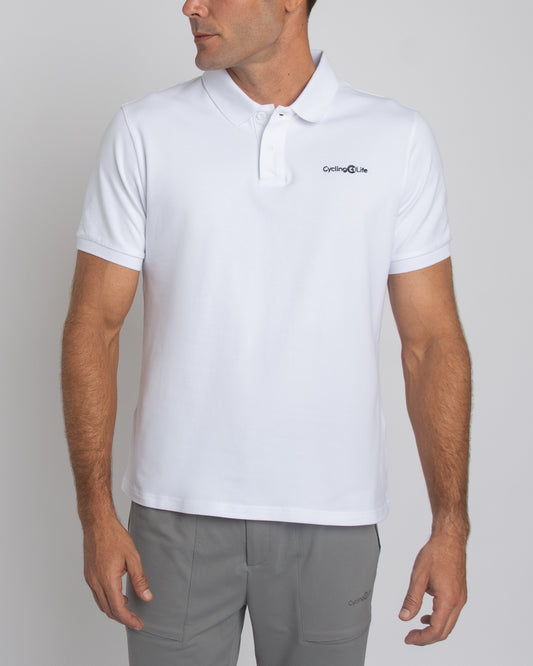 Polo pour homme en blanc